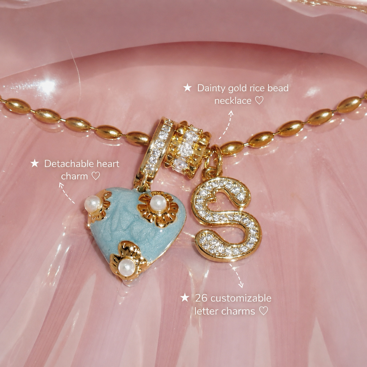 Island Diary Initial Charm Necklace
