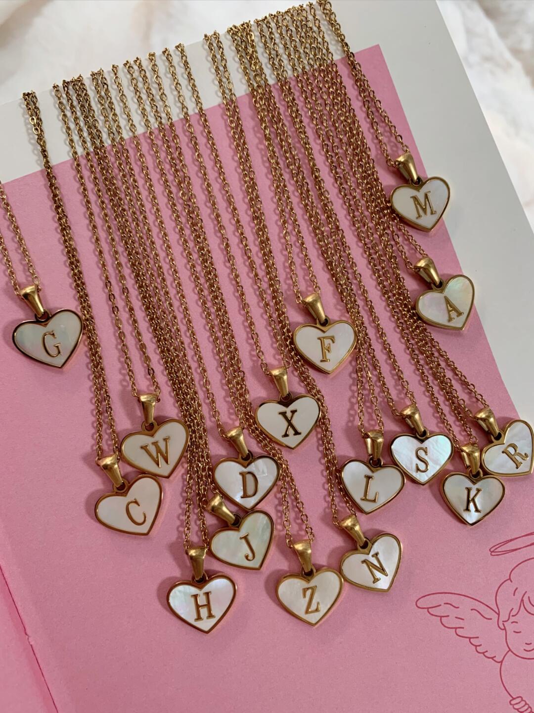 Ivory Love Letter Heart Necklace