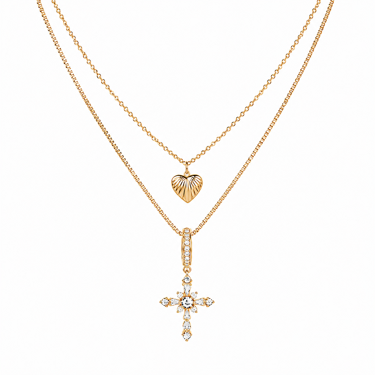 Golden Hour Promise Necklace Duo