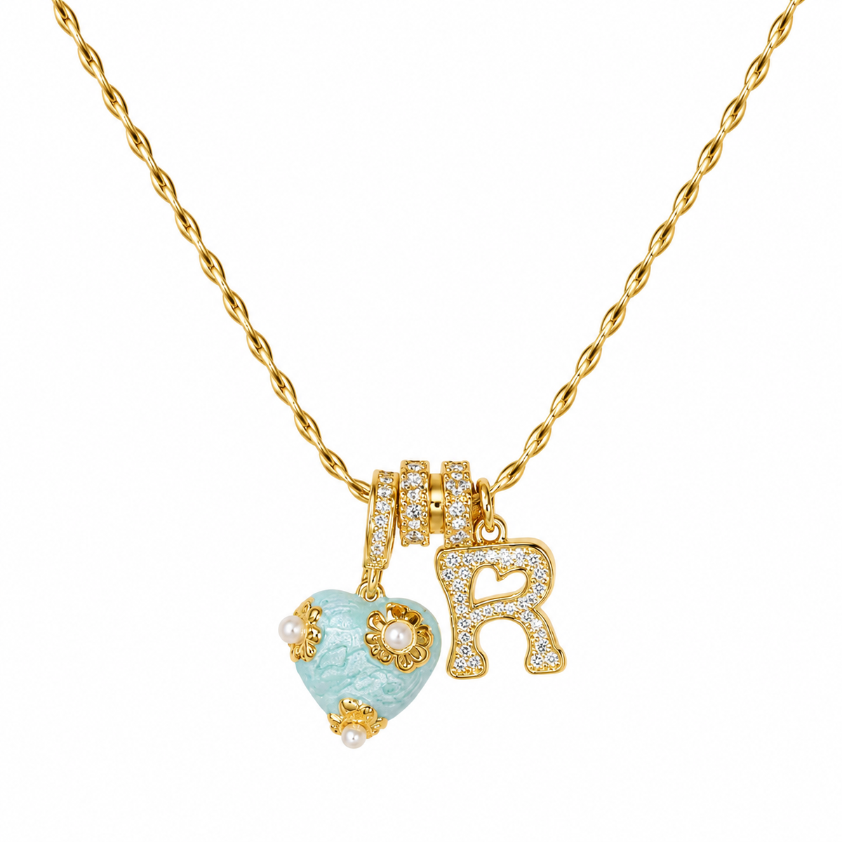 Island Diary Initial Charm Necklace