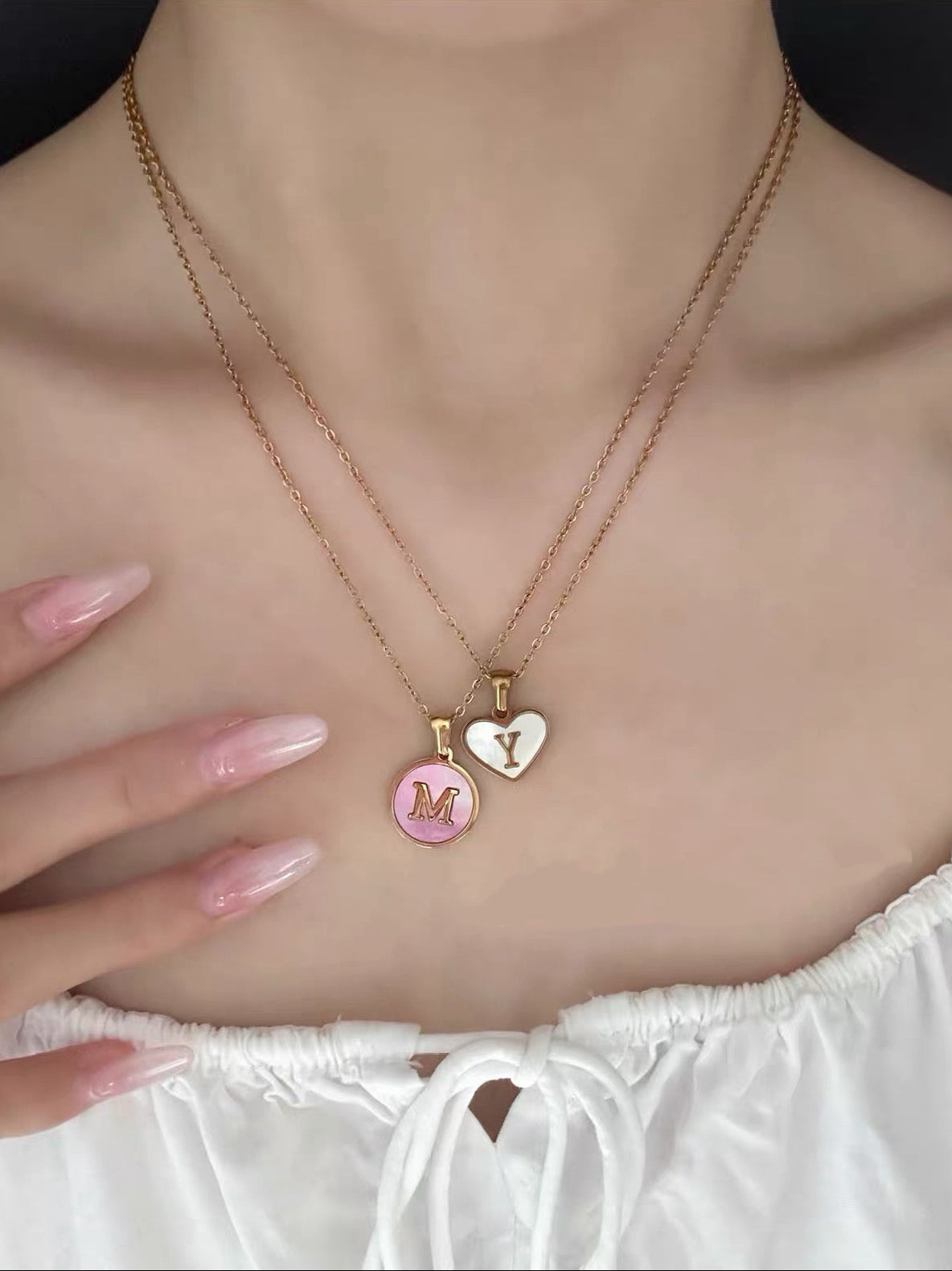 Ivory Love Letter Heart Necklace