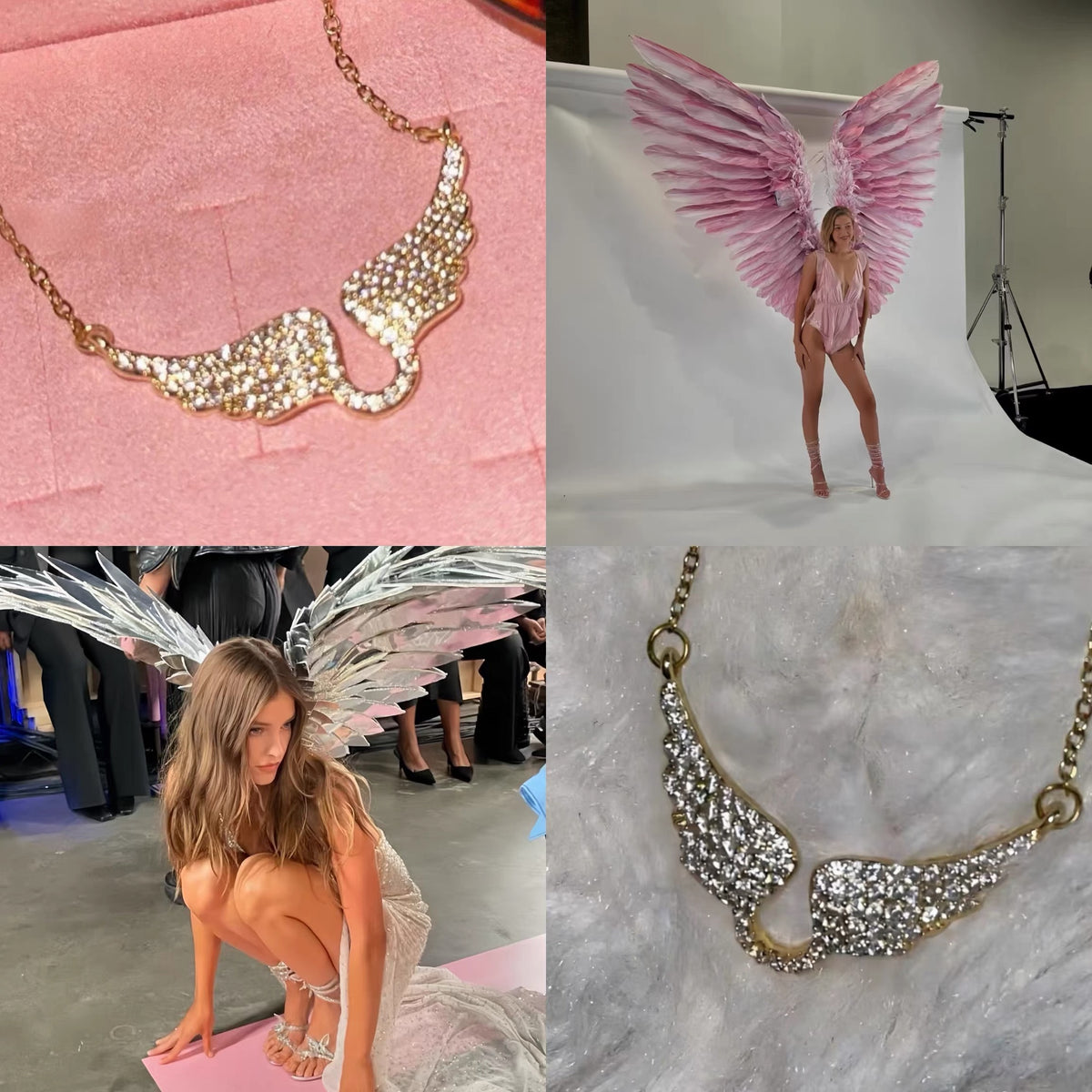 Starlit Wings Zircon Necklace
