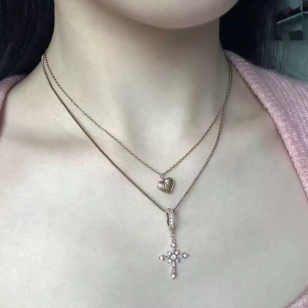 Golden Hour Promise Necklace Duo