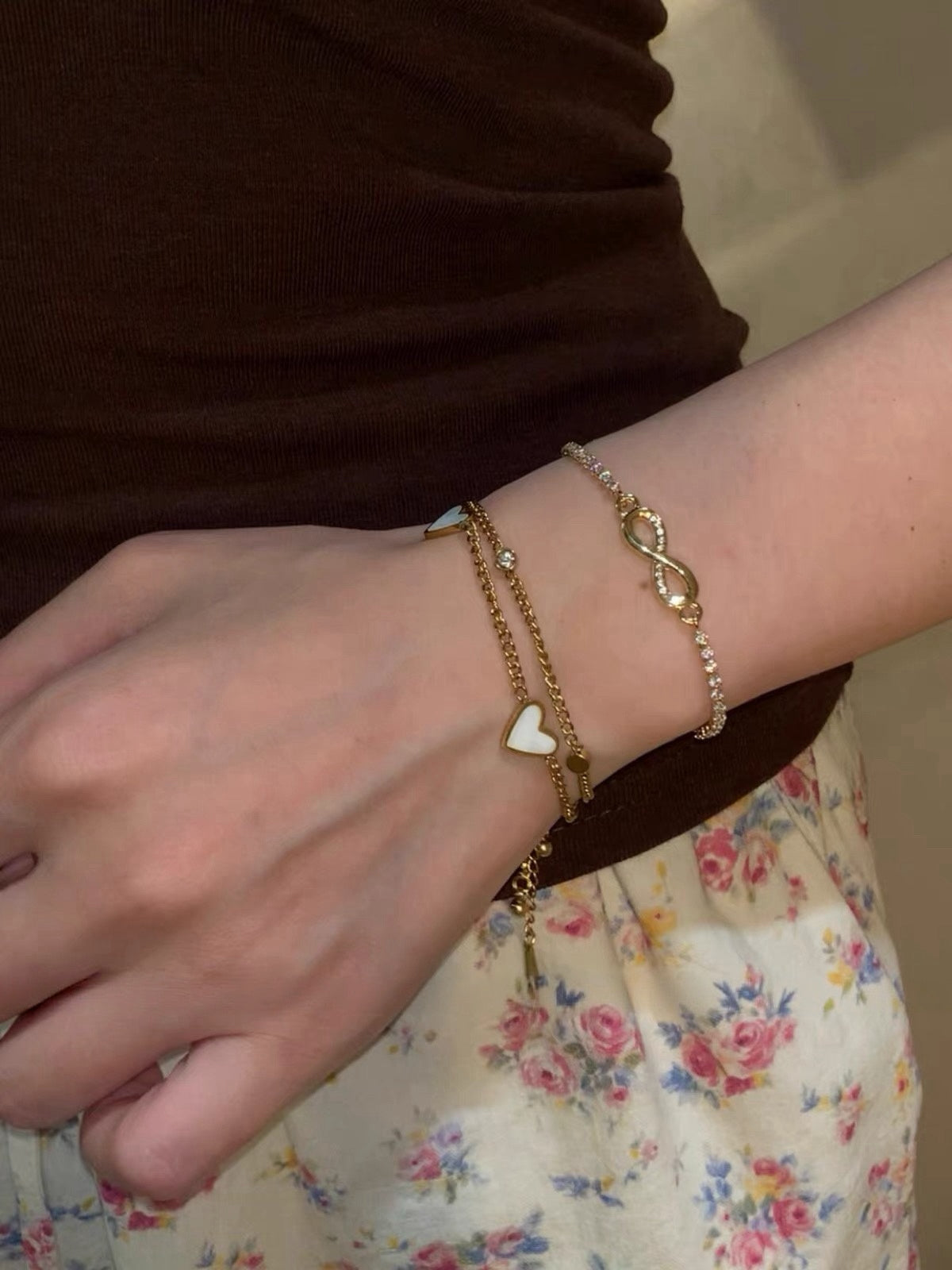 Forever Loop Heart Zircon Bracelet