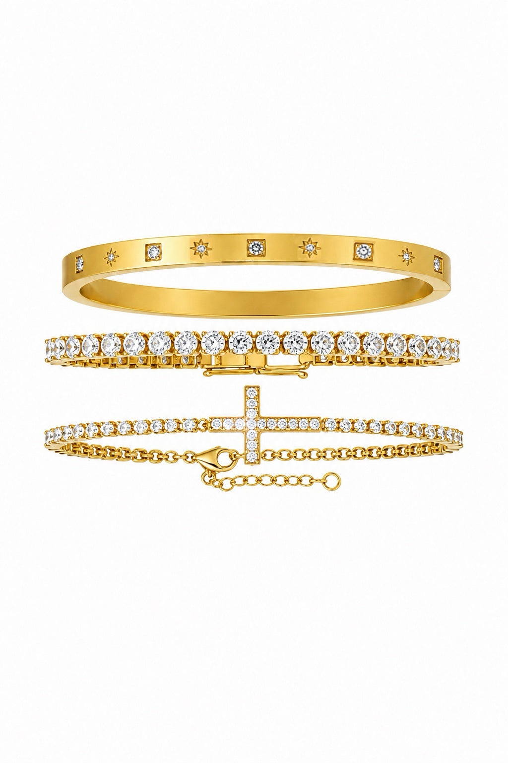Golden Starlet Bracelet Stack
