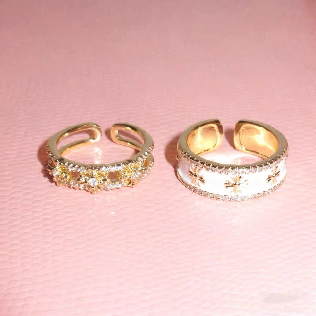 Starry Halo Ring Set