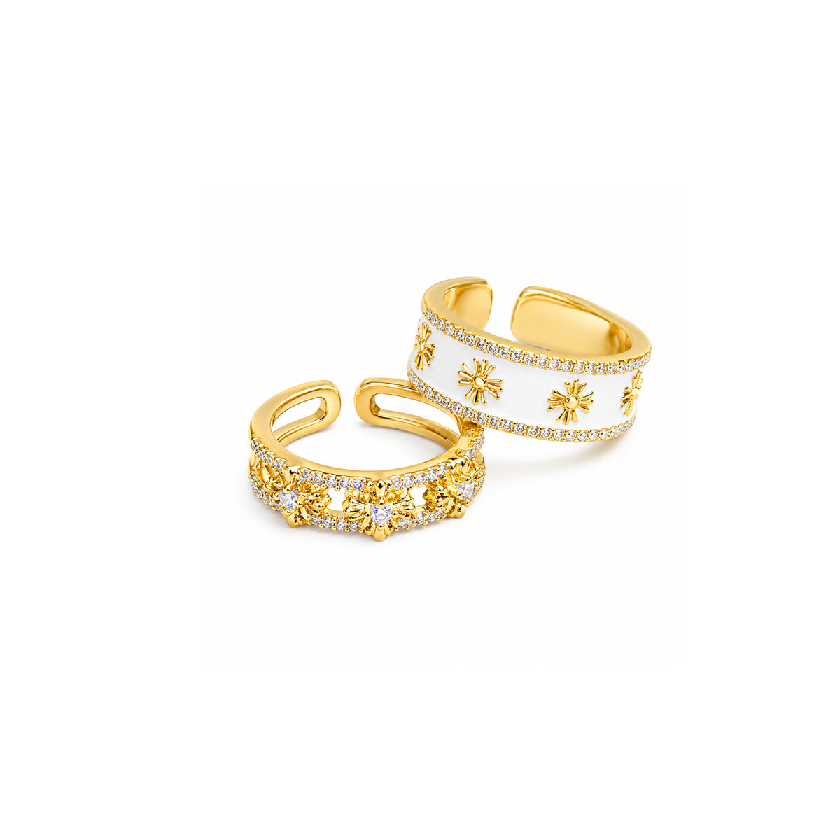 Starry Halo Ring Set