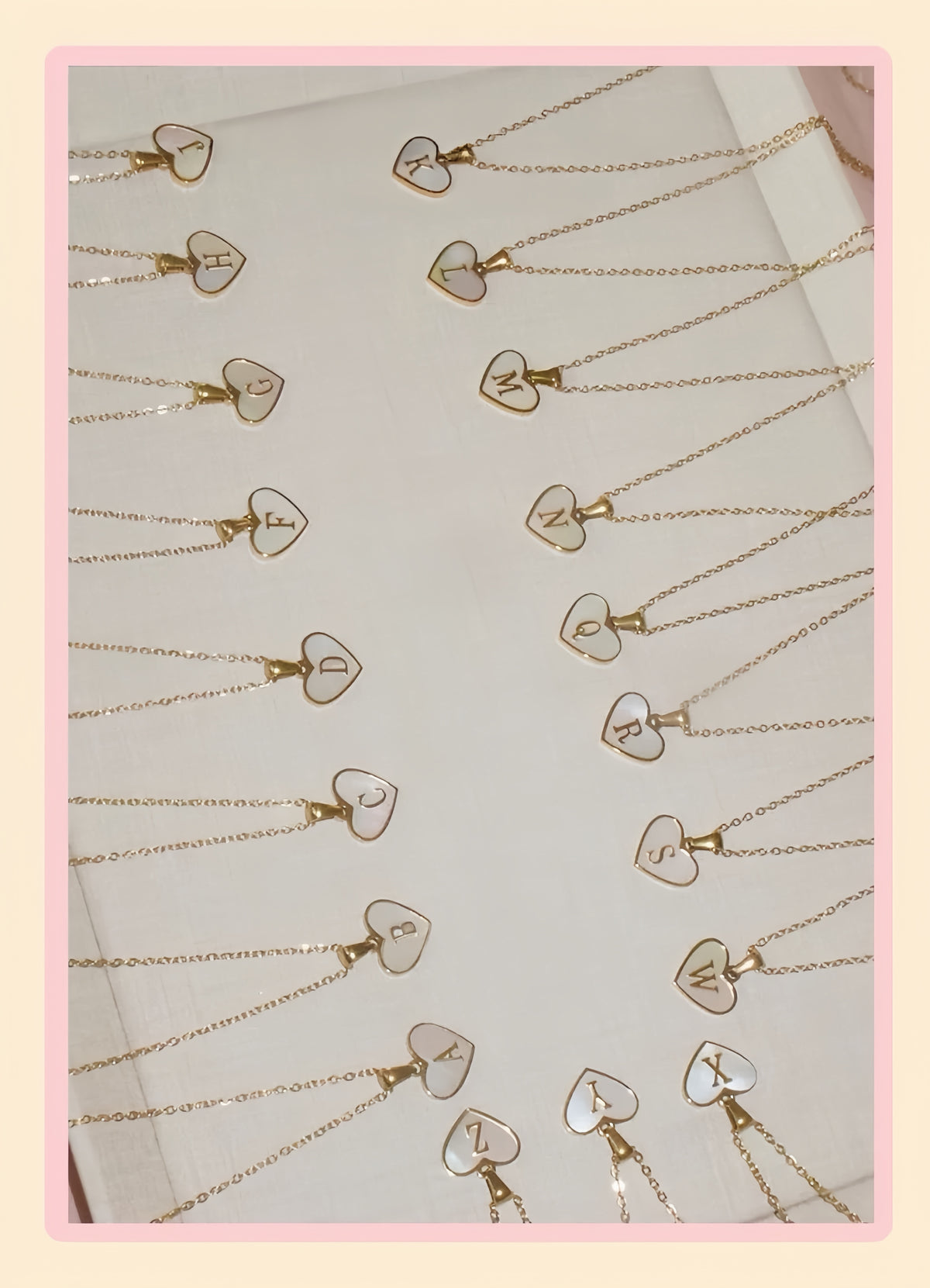 Ivory Love Letter Heart Necklace