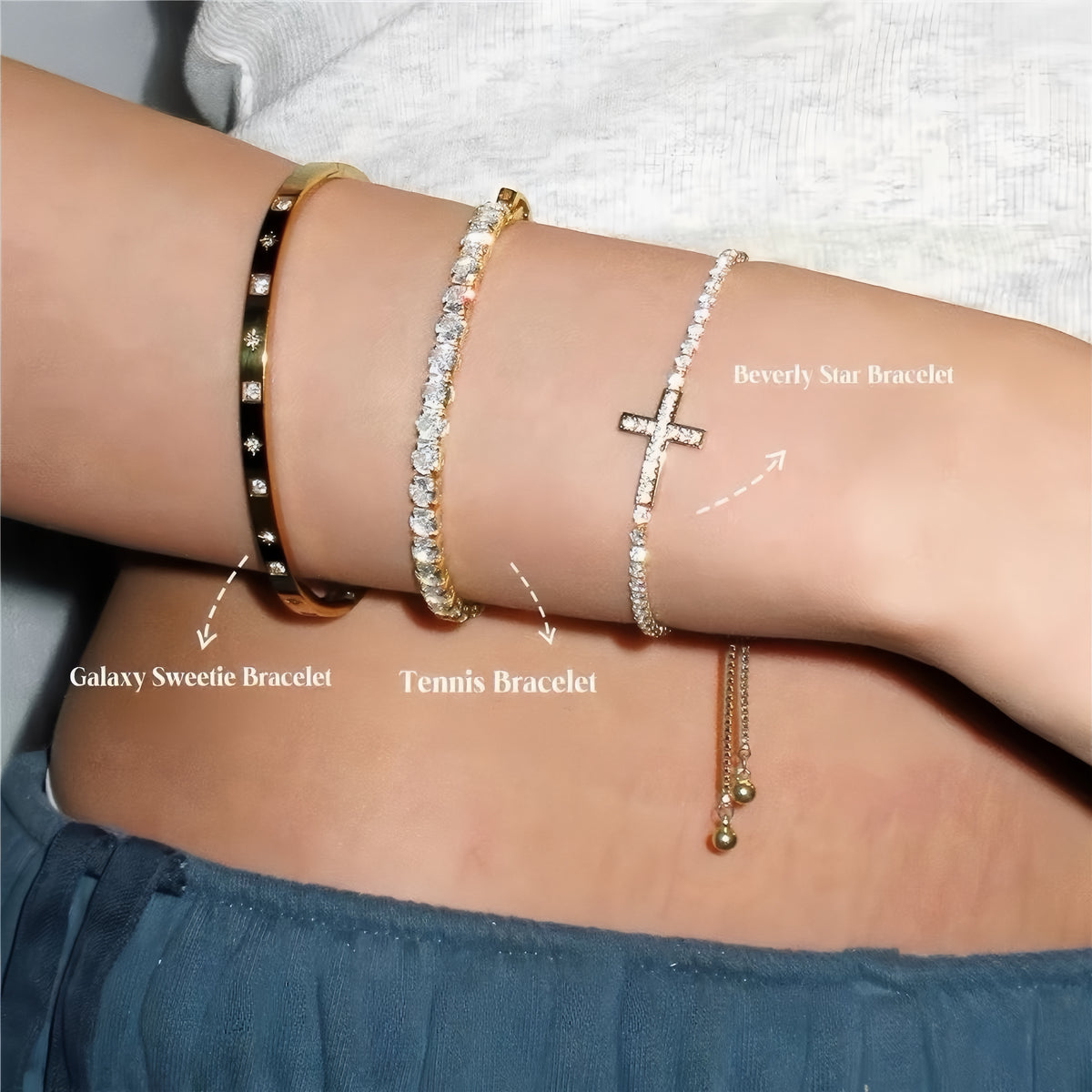 Golden Starlet Bracelet Stack