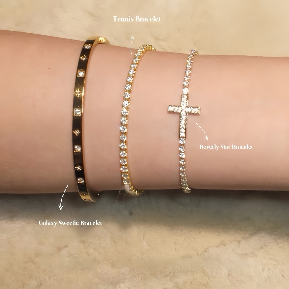 Golden Starlet Bracelet Stack